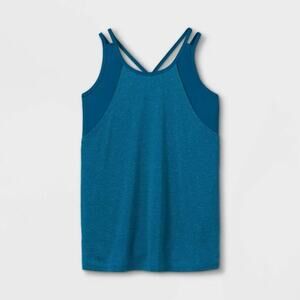 All in Motion Double Layered Tank Top Teal XL 14/16 Performance Moisture Wicking